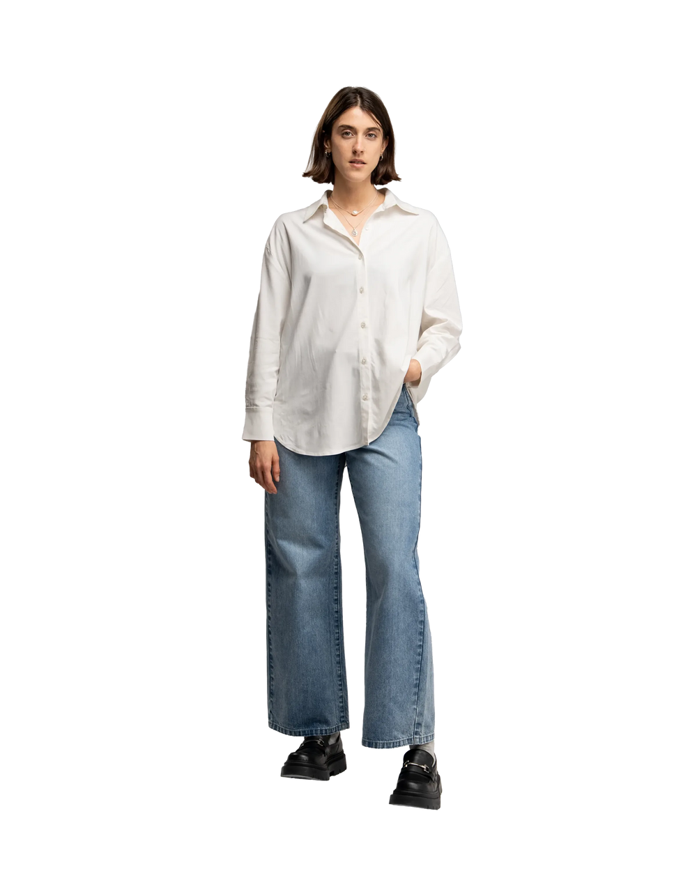 Camisa Oversize Belgrano - Perla